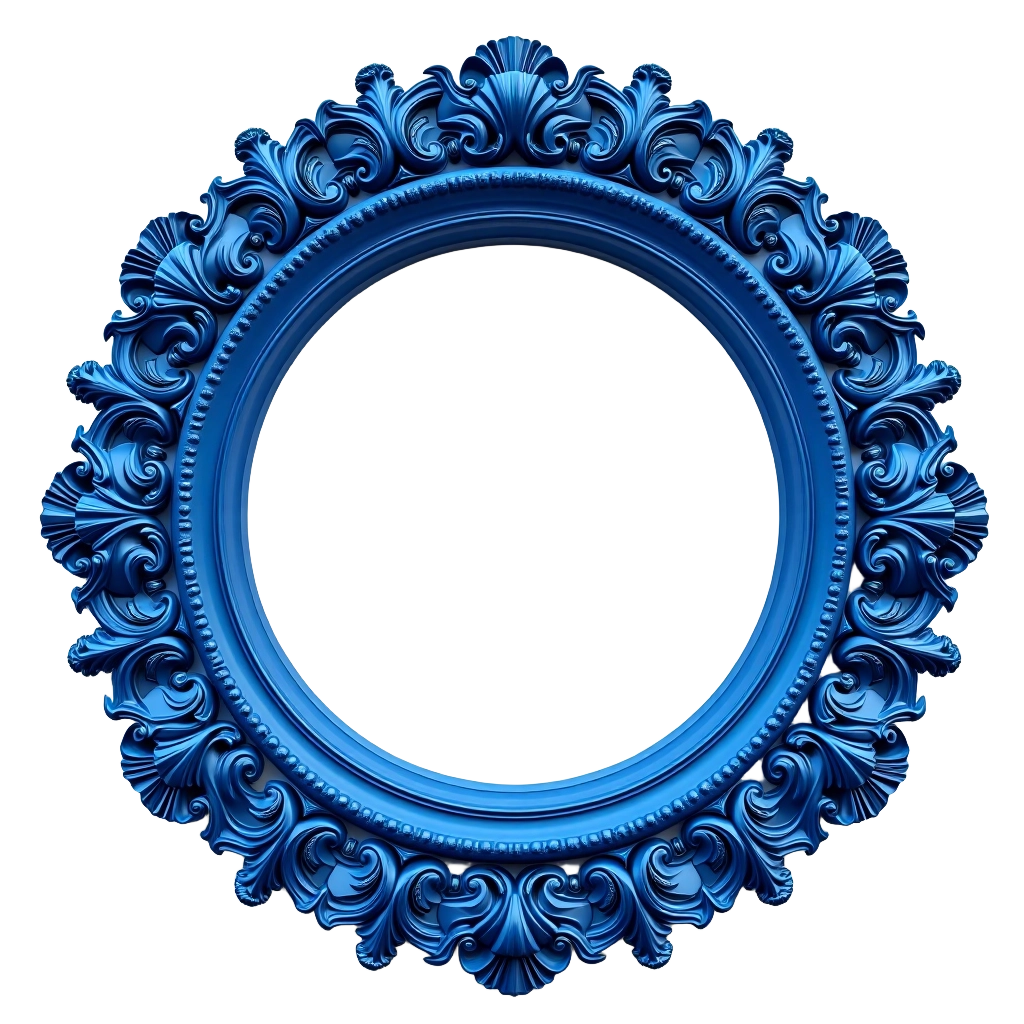 Elegant Blue Ornate Frame